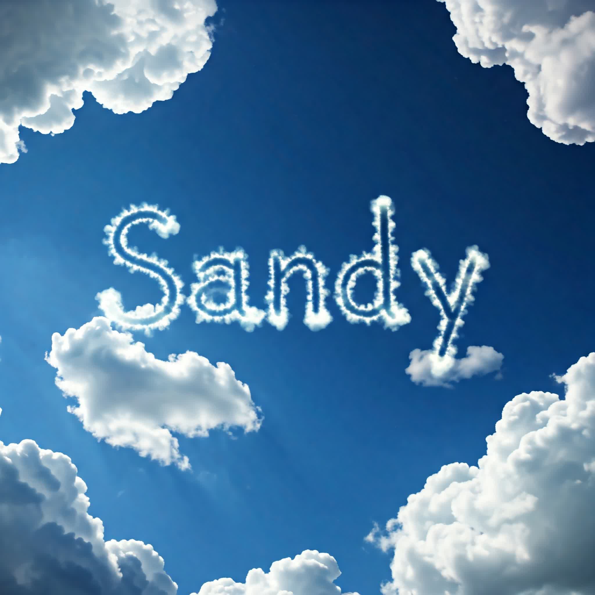 Sandy made of shiny clouds in the sky Sandy made of shiny clouds in the sky